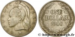 LIBERIA 1 Dollar femme avec coiffe 1968 