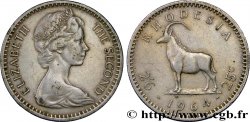 RHODESIA 2 1/2 Shillings (25 Cents) antilope des sables 1964 
