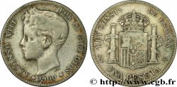 SPAGNA 1 Peseta Alphonse XIII 3e type 1900 Madrid