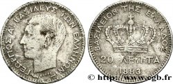 GRIECHENLAND 20 Lepta Georges Ier 1883 Paris