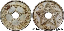 CONGO BELGA 10 Centimes monogramme A (Albert) couronné 1911 