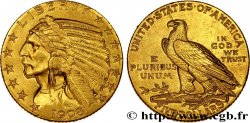 ÉTATS-UNIS D AMÉRIQUE 5 Dollars or  Indian Head  1908 Philadelphie