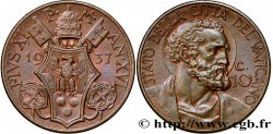 VATICAN ET ÉTATS PONTIFICAUX 10 Centesimi frappe au nom de Pie XI an XVI 1937 Rome