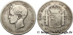 SPAGNA 5 Pesetas Alphonse XIII 3e type 1898 Madrid