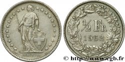 SVIZZERA 1/2 Franc Helvetia 1962 Berne
