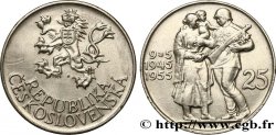 CZECHOSLOVAKIA 25 Korun 10e anniversaire de la libération 1955