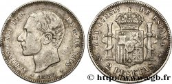 SPAIN 2 Pesetas Alphonse XII / emblème couronné (1884) 1884