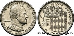 MONACO 1/2 Franc Rainier III / écu couronné 1965 Paris