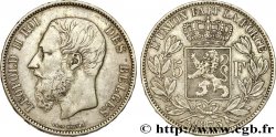 BELGIQUE 5 Francs Léopold II 1873
