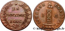 HAITI 1 Centime faisceau, an 43 1846