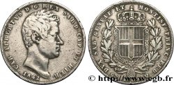 ITALIA - REGNO DE SARDINIA 5 Lire Charles Albert 1842 Gênes