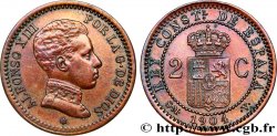 ESPAGNE 2 Centimos Alphonse XIII 1904 Madrid