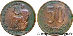 ESPAGNE 50 Centimos monnayage républicain 1937 Madrid