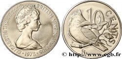 ÎLES VIERGES BRITANNIQUES 10 Cents Proof Elisabeth II /  / Martin-pêcheur(oiseau) 1975 Franklin Mint