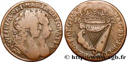 IRLANDE 1/2 Penny William et Mary 1692 