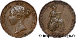 REGNO UNITO 1/2 Penny Victoria tête jeune 1858/3 1858