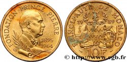 MONACO 10 Francs 25e anniversaire de la mort du prince Pierre 1989 Paris
