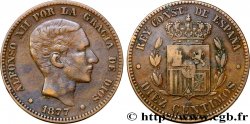 ESPAGNE 10 Centimos Alphonse XII 1877 Oeschger Mesdach & CO