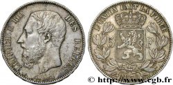 BELGIUM 5 Francs Léopold II 1870