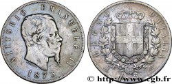 ITALIE 5 Lire Victor Emmanuel II 1873 Milan