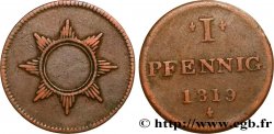 GERMANY - FRANKFURT FREE CITY 1 Pfennig Francfort monnaie de nécessité 1819 