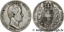ITALY - KINGDOM OF SARDINIA 5 Lire Charles Albert 1842 Gênes