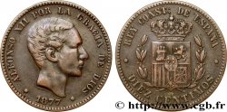 ESPAGNE 10 Centimos Alphonse XII 1877 Oeschger Mesdach & CO