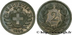 SWITZERLAND 2 Centimes (Rappen) croix suisse 1944 Berne - B