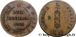 HAITI 2 Centimes, an 43 1846 