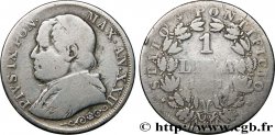 VATICAN AND PAPAL STATES 1 Lire Pie IX an XXII 1867 Rome