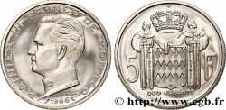 MONACO Essai de 5 Francs Proof (BE) en argent Rainier III 1966 Paris