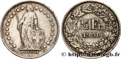 SWITZERLAND 1/2 Franc Helvetia 1950 Berne - B