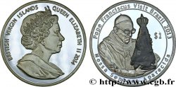 BRITISH VIRGIN ISLANDS 1 Dollar Proof visite du pape François au Brésil 2014 