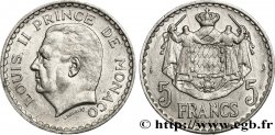 MONACO 5 Francs Louis II 1945 Paris