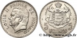 MONACO 5 Francs Louis II 1945 Paris