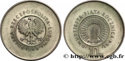 POLEN 10 Zlotych aigle / 25e anniversaire de la République Populaire 1969 Varsovie