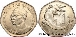 GAMBIE 1 Dalasi Sir Dawda Jawara / crocodile 1987