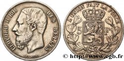 BÉLGICA 5 Francs Léopold II  1868 