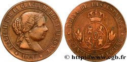 SPANIEN 5 Centimos de Escudo Isabelle II  1868 Oeschger Mesdach & CO
