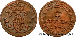 ALLEMAGNE - COLOGNE 1/4 Stuber Clément-Auguste de Bavière 1746