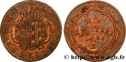 ALLEMAGNE - AUTRICHE ANTÉRIEURE 1 Kreuzer Vorderoesterreich, légende au nom de François II d’Autriche 1802 Günzburg - H