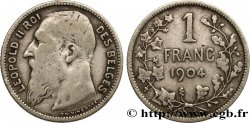 BELGIUM 1 Franc Léopold II légende en français 1904 