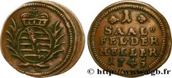ALLEMAGNE - SAXE-COBOURG-SAALFELD 1 (Saalfelder) Heller 1745