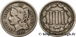ÉTATS-UNIS D AMÉRIQUE 3 Cents 1871 