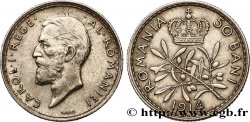 ROMANIA 50 Bani Charles Ier 1914 