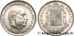 SPAIN 5 Pesetas Franco / emblème (1950) 1949 