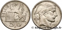 BELGIEN 50 Francs lion posé sur les tables de la loi / Mercure légende flamande 1954 