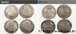 ESPAÑA Lot de 4 pièces de 2 Reales Charles IV n.d. Madrid