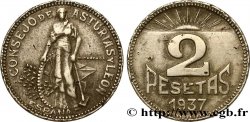 ESPAGNE - ASTURIES ET LÉON 2 Pesetas - Conseil des Asturies et de Léon 1937 Gijón
