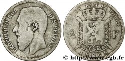 BELGIO 2 Francs Léopold II légende française 1868